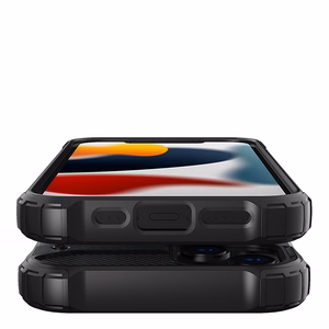 Hibridinis šarvų dėklas tvirtas apsauginis dangtelis iPhone 13 mini auksinis