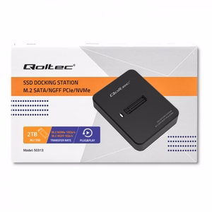 Qoltec 50313 SSD disko dėklas juodas M.2