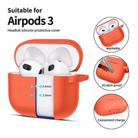 Tech-Protect silikoninis dėklas ausinėms Apple AirPods 3 - oranžinis