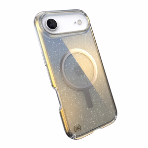 Speck Presidio Lux Glitter MagSafe dėklas, skirtas iPhone Air, „Clear / Hyper Mirror Glitter“ spalvos