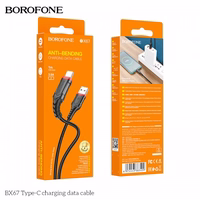 USB Kabelis Borofone "BX67" juodas "Type-C" 100cm