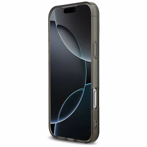AMG Dvigubo sluoksnio permatomas dūminis magnetinis dėklas telefonui iPhone 17 Pro Max - juodas