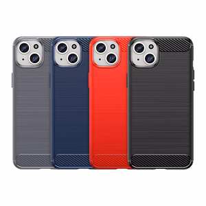 Lankstus anglies rašto dėklas telefonui iPhone 15 Plus Carbon Case - juodas