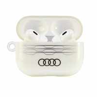 Audi IML geometrinis raštas dėklas AirPods Pro 2 - baltas