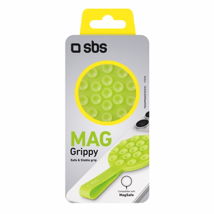 SBS MAG Grippy MagSafe suderinamas laikiklis su siurbtuku ir ausele - žalias