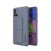 Wozinsky Kickstand Case silikoninis dėklas su stovu Samsung Galaxy M51 mėlynas