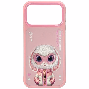 Nimmy Cool&Cute 2.0 Rabbit dėklas iPhone 17 Pro Max - rožinis