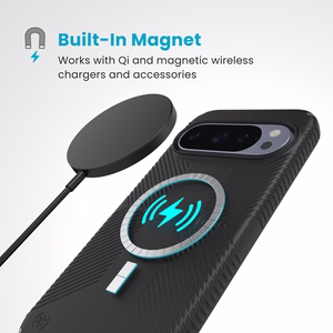 Speck Presidio2 Grip Magnet case for Google Pixel 10 Pro XL, Black / Slate Grey
