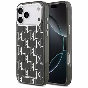 Karl Lagerfeld IML KL Monogram MagSafe чехол iPhone 17 Pro Max черный