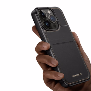 3in1 Piniginės dėklas su stovu iPhone 13 Pro MagSafe RFID Blokatorius Dux Ducis Rafi Mag - juodas