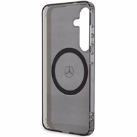 Mercedes dvigubo sluoksnio W Magnetinis dėklas telefonui Samsung Galaxy S24 - juodas