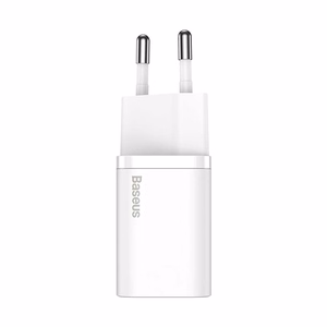 Įkroviklis Baseus Super Si 20W USB-C + USB-C to Lightning cable 1.0m baltas TZCCSUP-B02