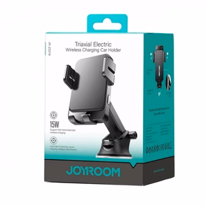 Automobilinis laikiklis Joyroom ZS219 juodas / automatinis užraktas (belaidis įkrovimas 15W) (nemagnetinis / lipnusis kilimėlis)