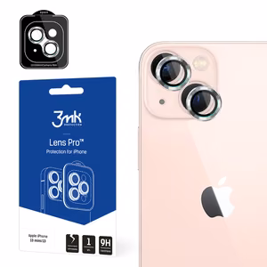 Kameros stiklas iPhone 13 mini 9H 3mk Objektyvo apsauga Pro serijos objektyvui - sidabrinis