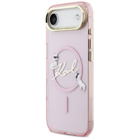 Karl Lagerfeld IML Choupettes Karl Script Logo MagSafe iPhone Air Case - Pink