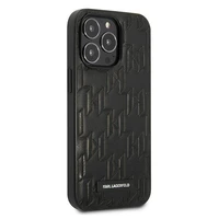 Karl Lagerfeld KLHCP13LMNMP1K iPhone 13 Pro / 13 6.1" dėklas telefonui (m) juodas / juodas Monogramos plokštelė