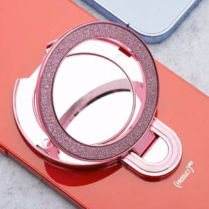 Telefonų stovas CIRCLE MIRROR - klijuojamas - rožinis