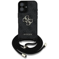 Guess 4G Big Logo Cord Stap dėklas telefonui iPhone 16 - juodas