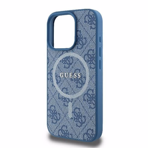 Guess 4G žiedo klasikinio logotipo magnetinis dėklas telefonui iPhone 16 Pro - mėlynas