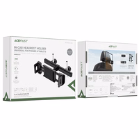 Acefast automobilinis galvos atramos laikiklis telefonui ir planšetei (135–230 mm pločio) juodas (D8 juodas)