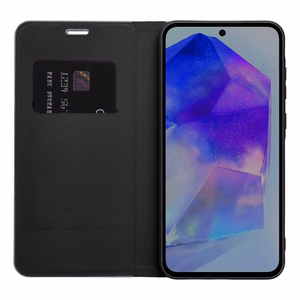 Atverčiamas dėklas skirtas Samsung A27 Luna Book Carbon juodas