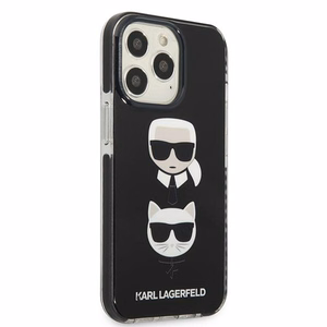 Karl Lagerfeld Karl&Choupette Head dėklas iPhone 13 Pro Max - juodas