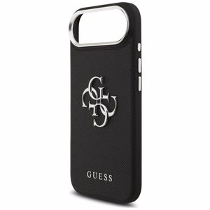 Guess Grained Big 4G Classic Logo dėklas telefonui iPhone 17 Air - juodas