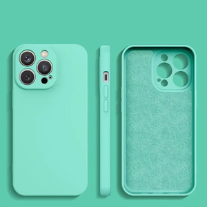 Silikoninis dėklas iPhone 14 Plus silikoninis viršelis mėtų žalias
