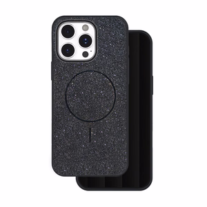 Glitter Thin Mag dėklas for iPhone 17 6,3" juodas