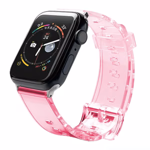 Silikoninis dirželis apyrankė apyrankė dirželis šviesa Apple Watch 42 / 44 mm - raudonas