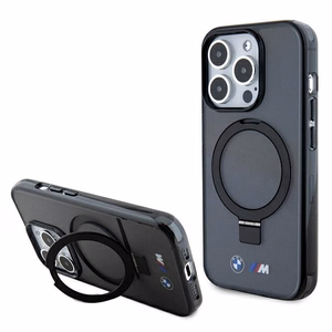 BMW žiedo stovas M kolekcija Magnetinis dėklas telefonui iPhone 15 Pro - juodas