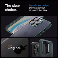 Spigen Ultra Hybrid dėklas telefonui iPhone 15 Pro Max - tamsiai žalias