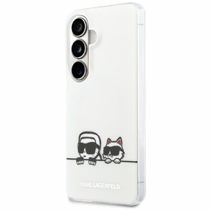 Karl Lagerfeld dėklas IML Peekaboo Karl ir Choupette MagSafe skirtas Samsung Galaxy S26 Plus skaidrus