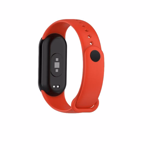 SILIKONINIS DIRŽELIS MI BAND 8/M8 (6). RAUDONAS