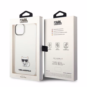 Dėklas telefonui Karl Lagerfeld KLHCP14MCTTR iPhone 14 Plus 6.7\" skaidrus / skaidrus Choupette Body