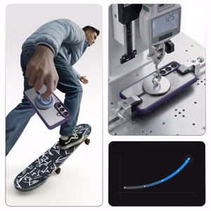 Spigen Ultra Hybrid Mag MagSafe dėklas skirtas Samsung Galaxy S26+ - skaidrus tamsiai mėlynas