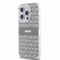 DKNY IML Mono ir Stripe Magnetinis dėklas telefonui iPhone 15 Pro Max - smėlinis