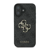Guess 4G didelio logotipo dėklas telefonui iPhone 16 - juodas