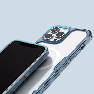 Nillkin Nature Pro magnetinis šarvuotas dėklas su MagSafe telefonui iPhone 15 Pro - baltas