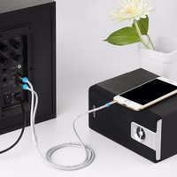 Vention BCFBF garso kabelis 1 m 3.5mm 2 x RCA Aliuminis, Juoda