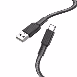 Кабель USB A - USB C Hoco 3A 1 m X69 чёрно-белый