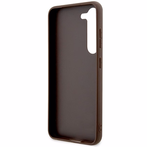Guess GUHCS23SG4GFBR S23 S911 rudas/rudas kietas dėklas 4G Metal Gold Logo