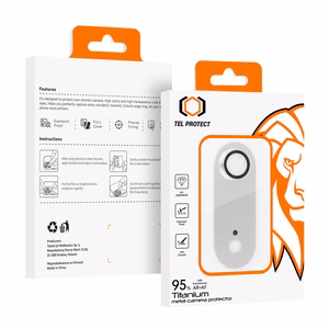 Grūdintas stiklas Tel Protect 95% AR+AF Full Metal Kameros apsauga kamerai skirtas Iphone 17 Air sidabrinis (kameros modulis)