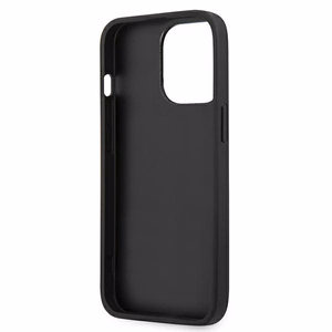 Karl Lagerfeld KLHCP13XPKMB iPhone 13 Pro Max 6,7" mėlynas kietas dėklas Leather Ikonik Karl`s Head Metal