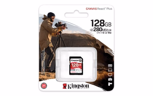 Kingston Technology Canvas React Plus 128 GB SDXC UHS-II Klasės 10