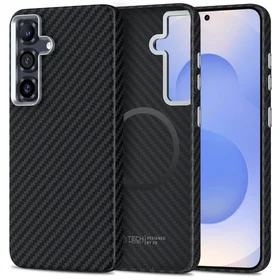 Tech-Protect Ion Carbon Magnetinis dėklas Samsung Galaxy S25 - juodas