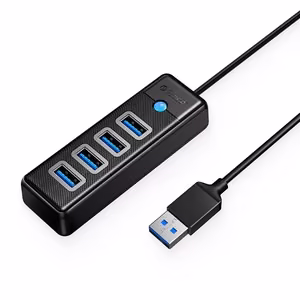 Hub Orico PW4U-U3 USB-A / 4x USB-A 3.0 - juodas