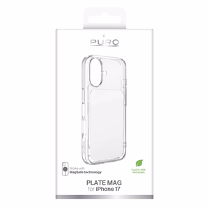 Puro Plate Mag dėklas iPhone 17 suderinamas su MagSafe - baltas