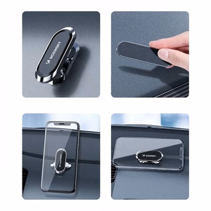 Automobilinis laikiklis Wozinsky WMH-06 sidabrinis (magnetinis / lipnus pagrindas)