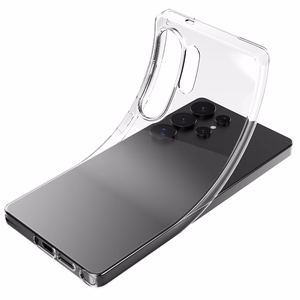 Guess Silikoninis dėklas Puro 03 Nude skirtas Samsung Galaxy S25 Ultra - skaidrus